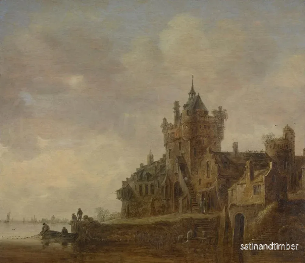 Reproduktion av målningen Äldre målning av slottsportalen i Nimègue - Jan van Goyen - Bild 2