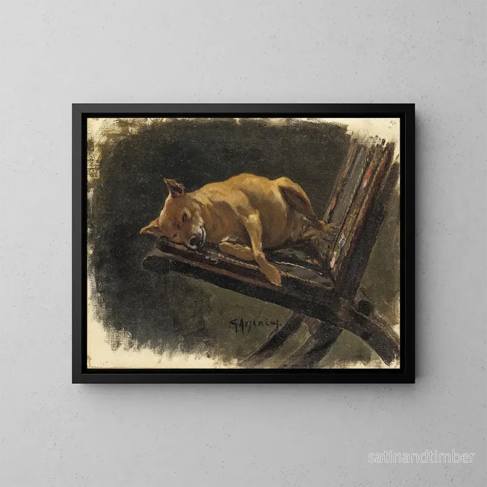 Reproduktion av målningen Hund som vilar - Karl Georg Arsenius