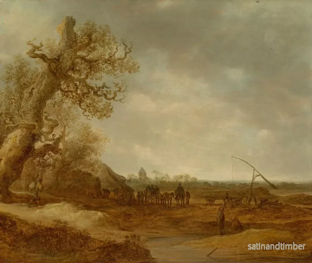 Reproduktion av målningen av ett sanddyne-landskap med figurer - Jan van Goyen - Bild 2