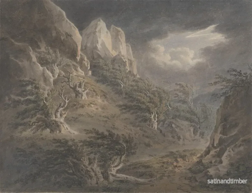 Reproduktion av målningen av trädet Birnam - Hugh William Williams - Bild 2