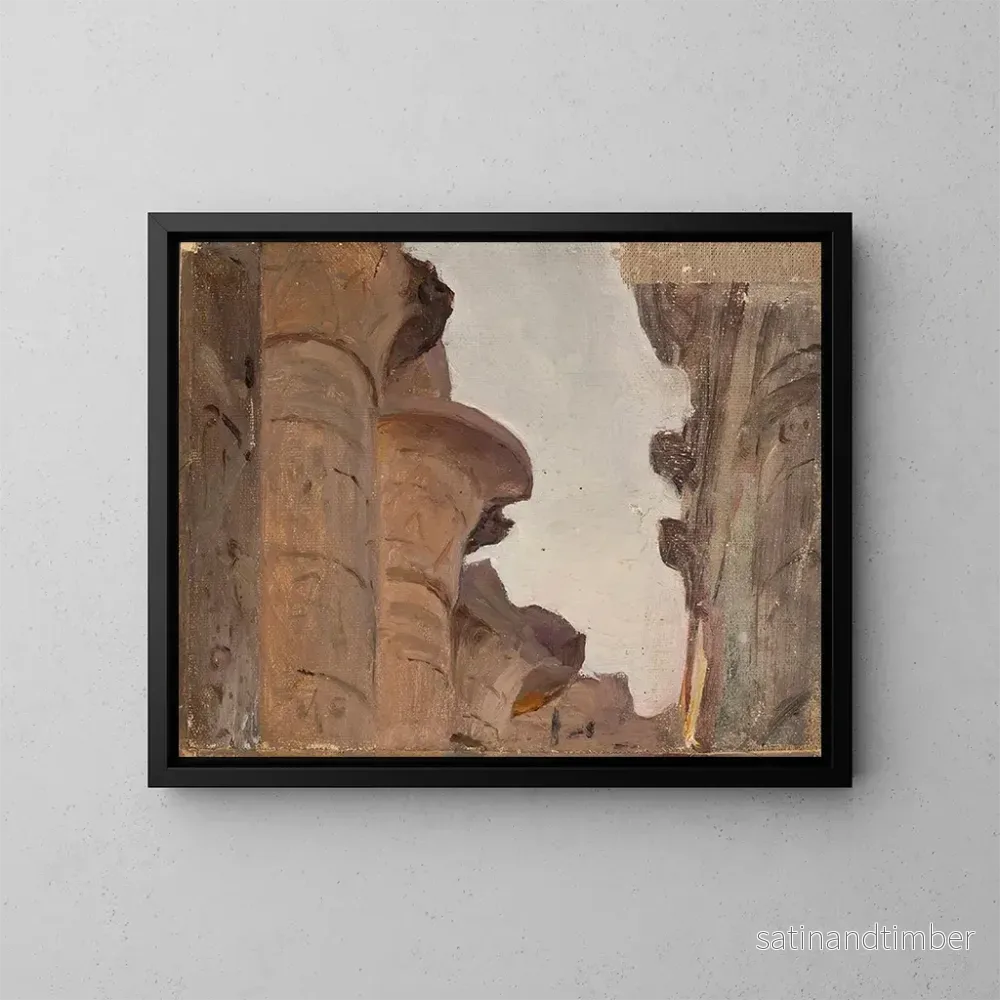 Reproduktion av målningen av huvudstaden i tempel för resor i Egypten – Jan Cybis Reproduktion av målningen av huvudstaden i tempel för resor i Egypten – Jan Cybis