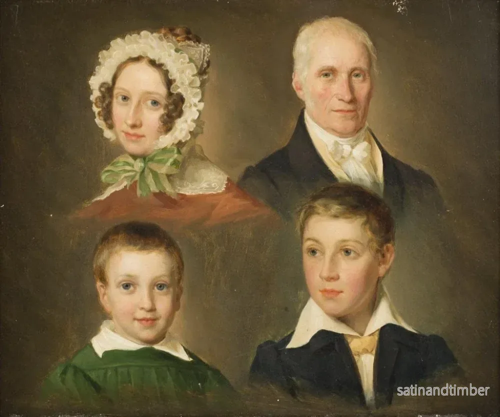 Reproduktion av målningen Le père, la femme, le fils et le fils adoptif de l'artiste - Emil Brentsen - Bild 2