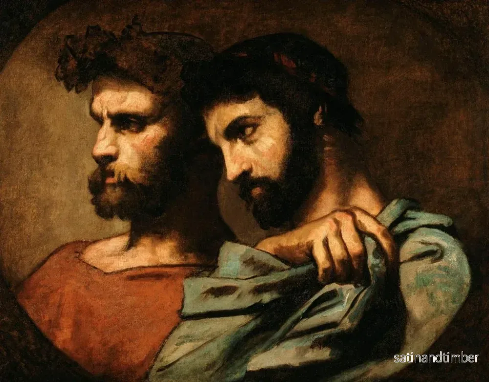 Reproduktion av målningen Les deux philosophes - Thomas Couture - Bild 2