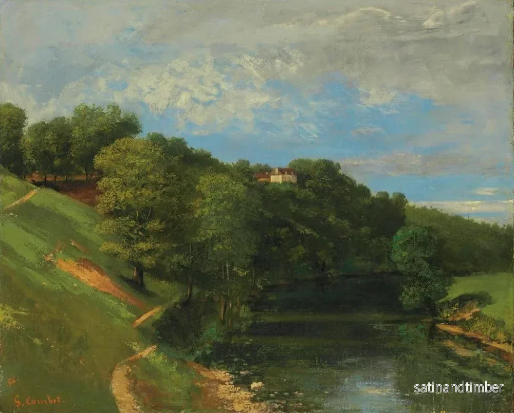 Reproduktion av målningen Château vid floden - Gustave Courbet - Bild 2
