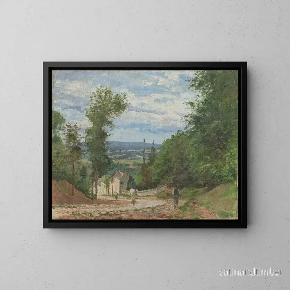 Reproduktion av målningen La route de Marly à Louveciennes - Camille Pissarro