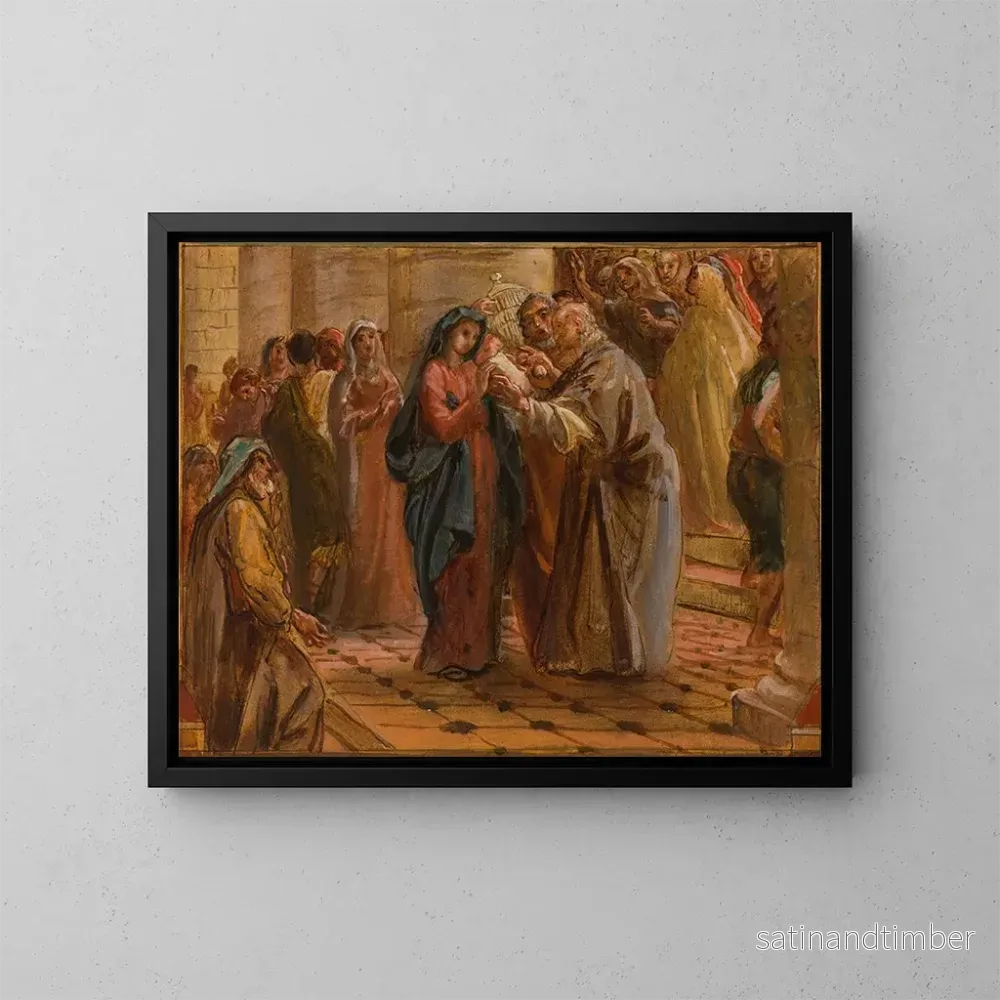 Reproduktion av målningen La présentation au temple - Louis-Antoine-Léon Riesener