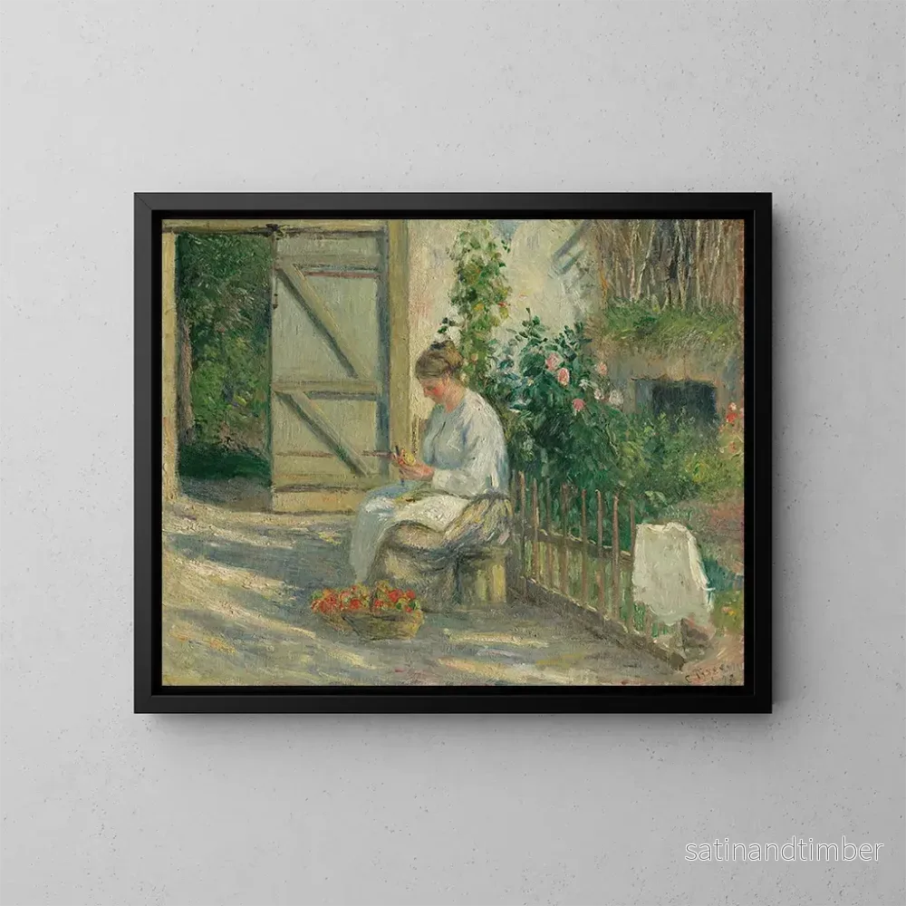 Reproduktion av målningen Julie Pissarro skalar grönsaker – Camille Pissarro Reproduktion av målningen Julie Pissarro skalar grönsaker – Camille Pissarro