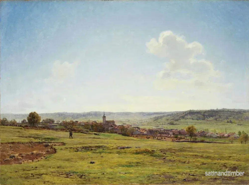 Reproduktion av målningen Landskap nära Fresnes - Jean Ferdinand Monchablon - Bild 2