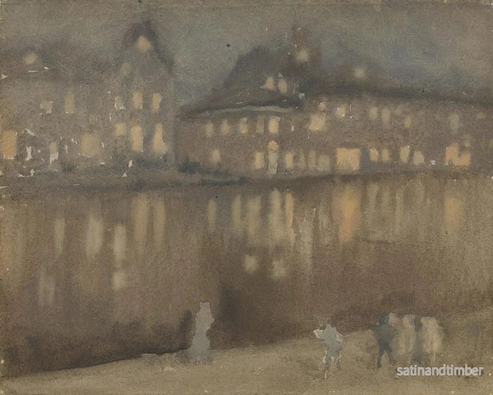Reproduktion av målningen av Grand Canal, Amsterdam, Nocturne - James Abbott McNeill Whistler - Bild 2