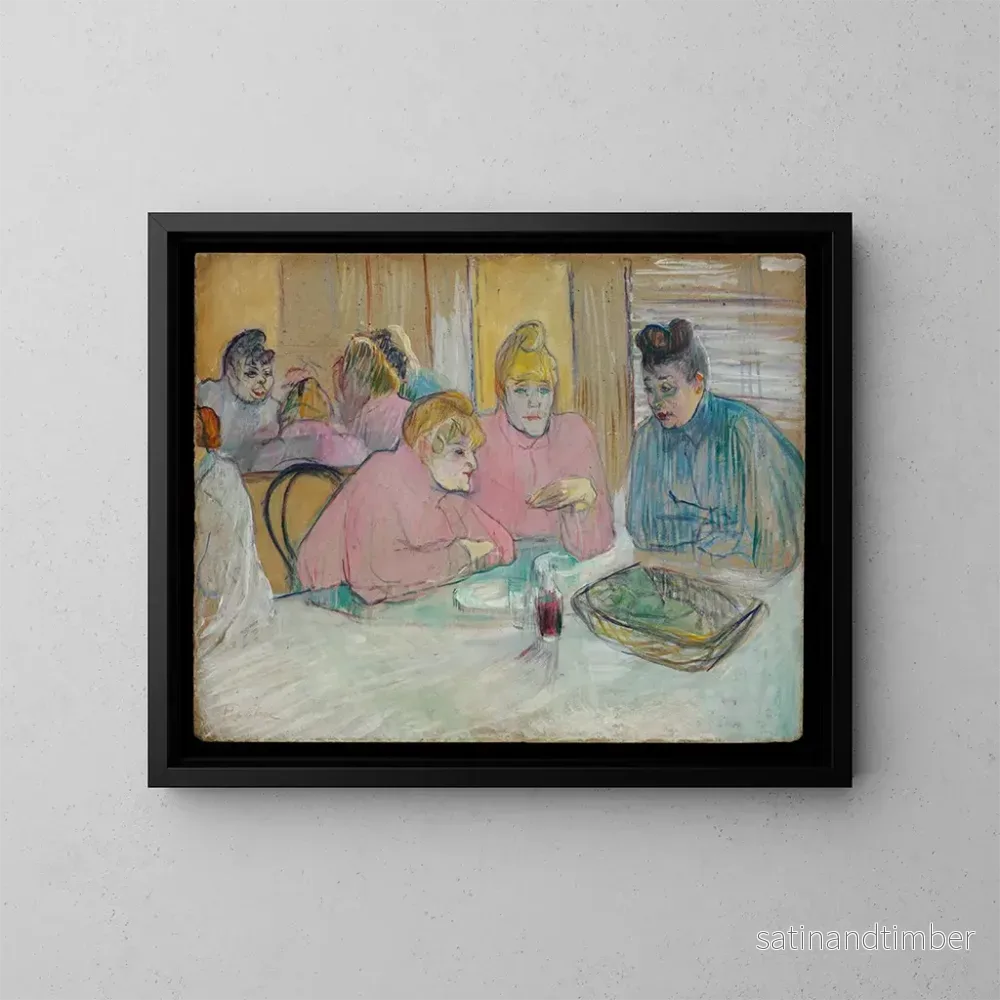 Reproduktion av målningen Les Dames dans la salle à manger - Henri de Toulouse-Lautrec