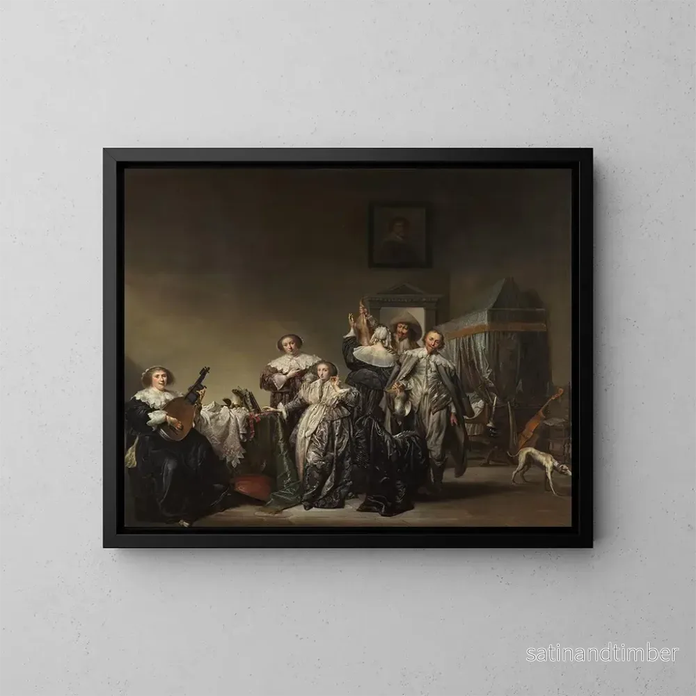 Reproduktion av målningen av det sällskapliga sällskapet - Pieter Codde