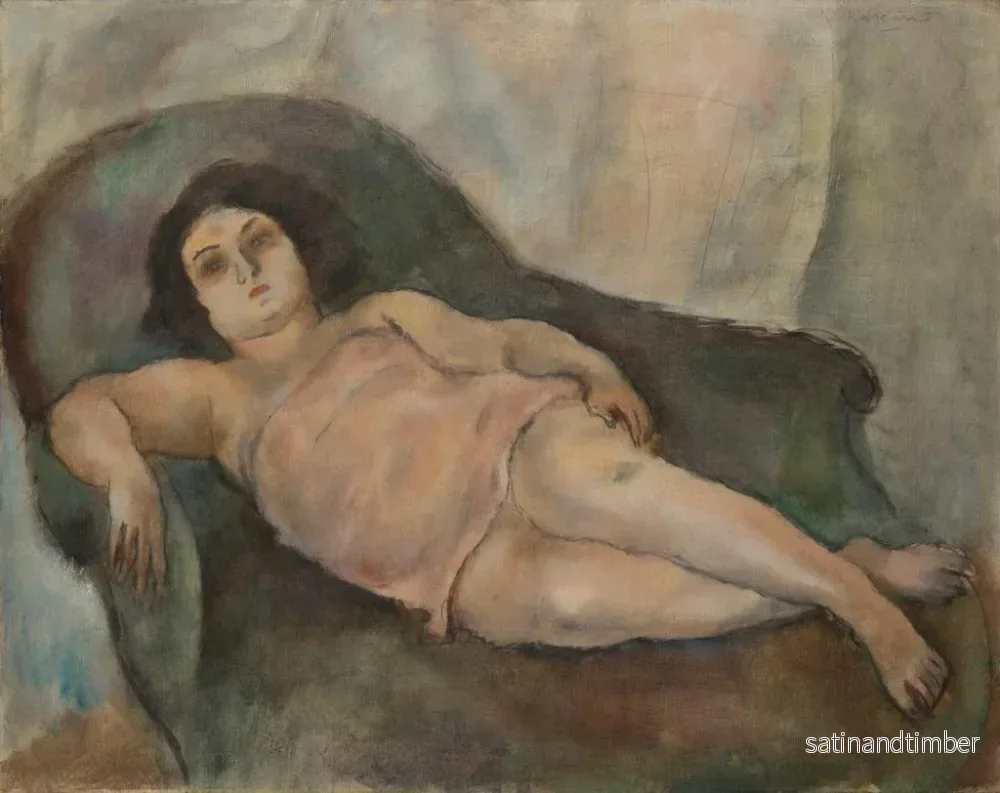 Reproduktion av målningen Le Modèle à la chemise rose - Jules Pascin - Bild 2