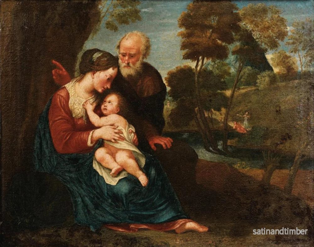 Reproduktion av målningen Le Repos de la Sainte Famille - Pasquale Rossi - Bild 2
