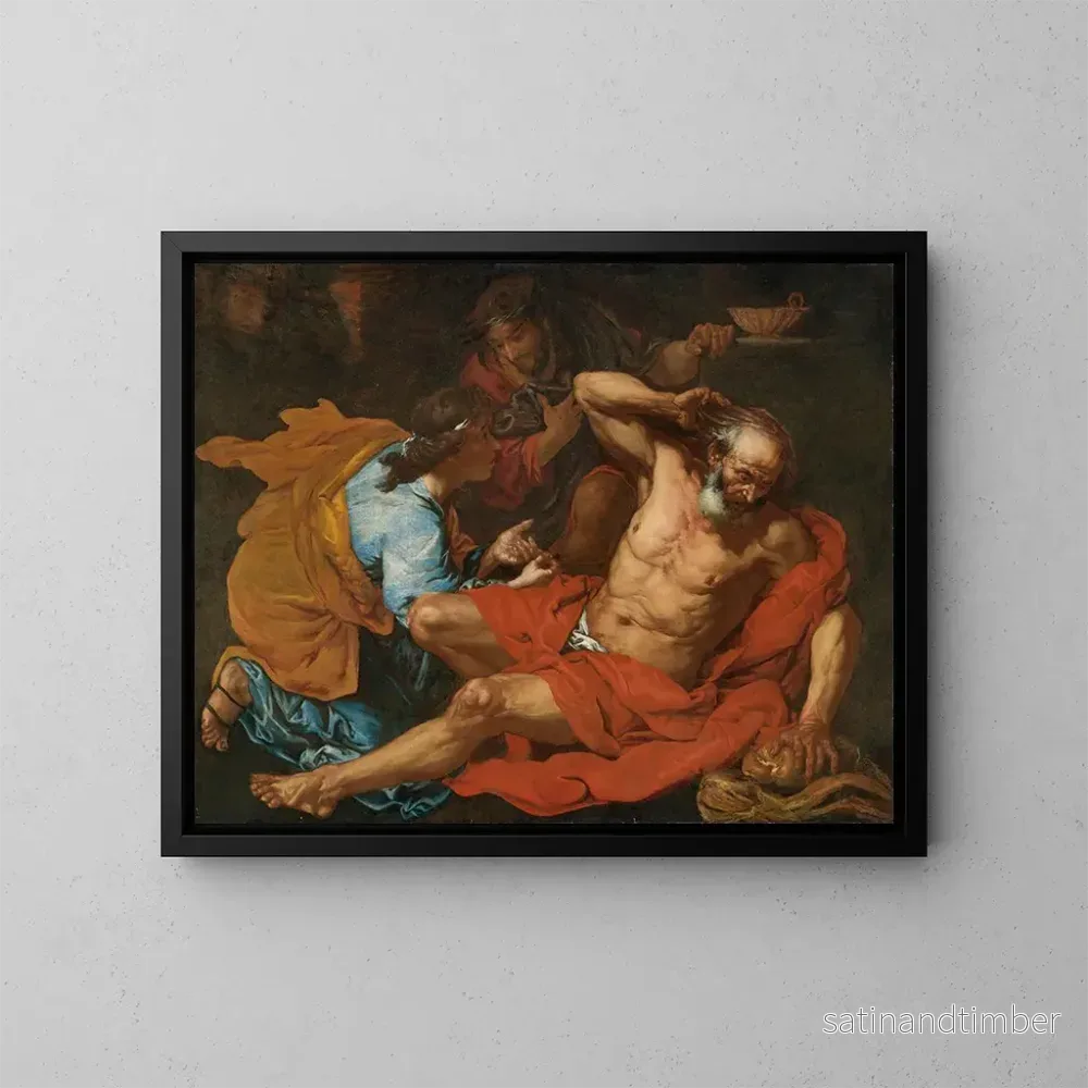 Reproduktion av målningen Joseph tolkar bagarens dröm – Giovanni Battista Langetti Reproduktion av målningen Joseph tolkar bagarens dröm – Giovanni Battista Langetti
