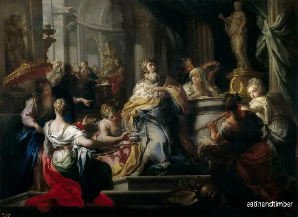 Reproduktion av målningen av Salomon's idolatrie - Sebastiano Conca - Bild 2