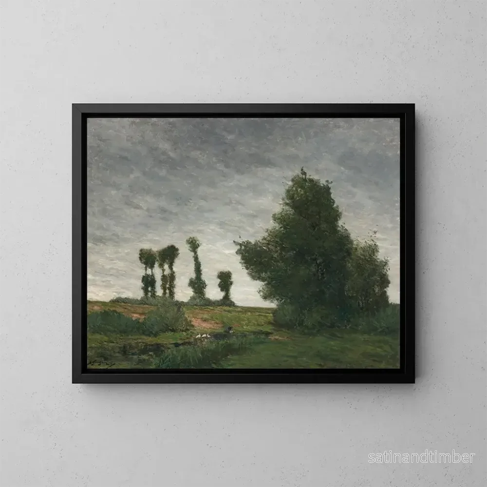 Reproduktion av målningen Landskap med popplar - Paul Gauguin