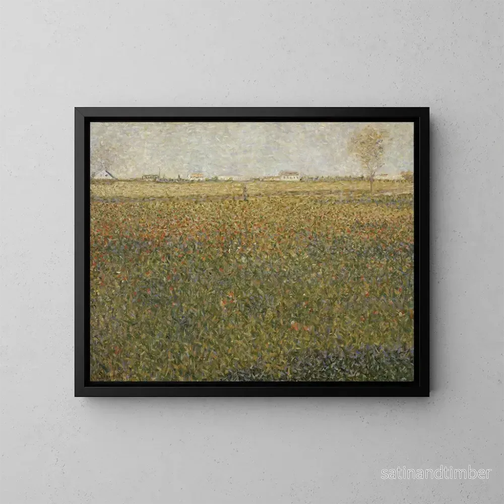 Reproduktion av målningen La Luzerne à Saint-Denis - Georges Seurat