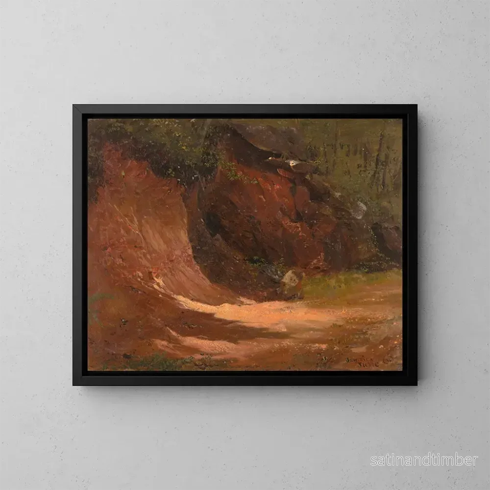 Reproduktion av målningen av Jamaicas skogsbank - Frederic Edwin Church