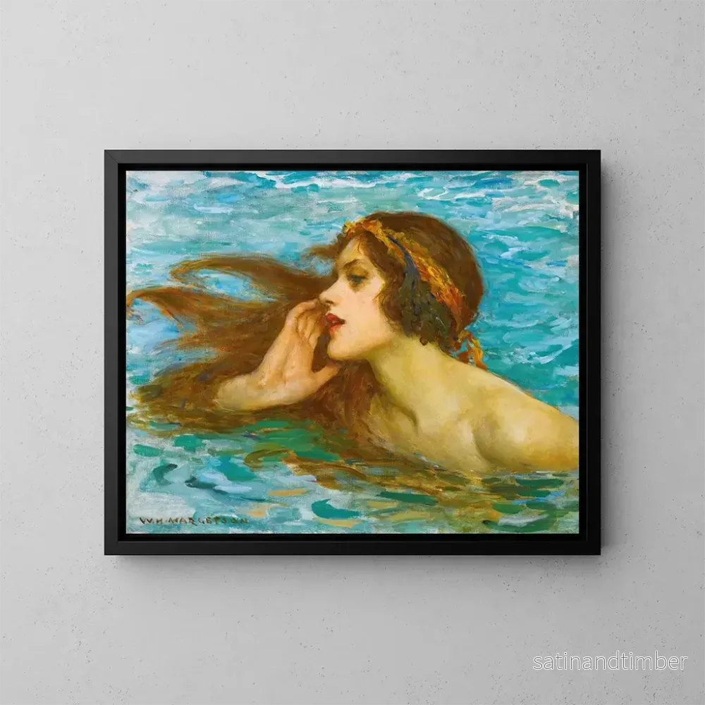 Reproduktion av målningen En liten sjöjungfru - William Henry Margetson