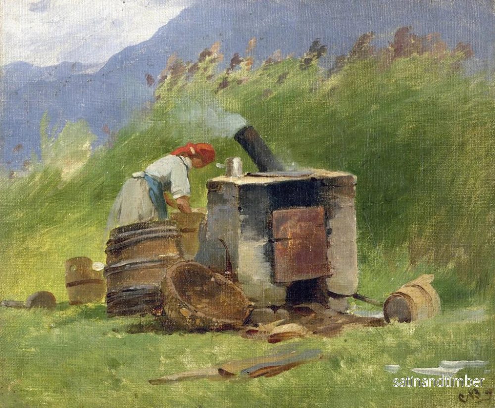 Reproduktion av målningen Lavoir en plein air - Carl Bolze - Bild 2