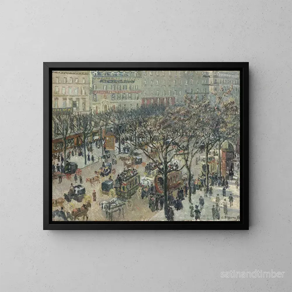 Reproduktion av målningen Boulevard des Italiens i morgonsol - Camille Pissarro
