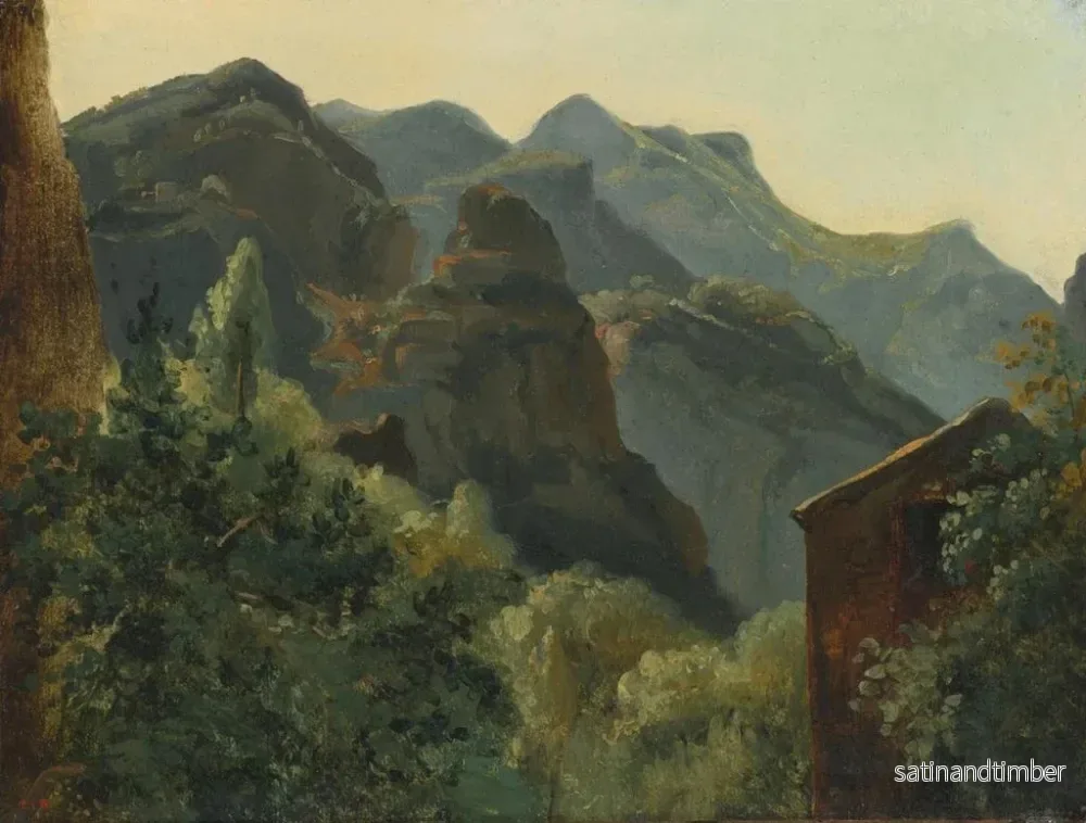 Reproduktion av målningen Versant de la vallée de Saint-Vincent - Théodore Rousseau - Bild 2
