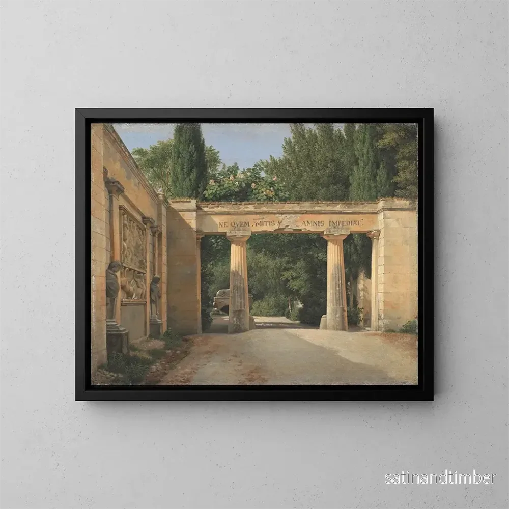 Reproduktion av målningen Vue du jardin de la villa Borghèse à Rome - Christoffer Wilhelm Eckersberg