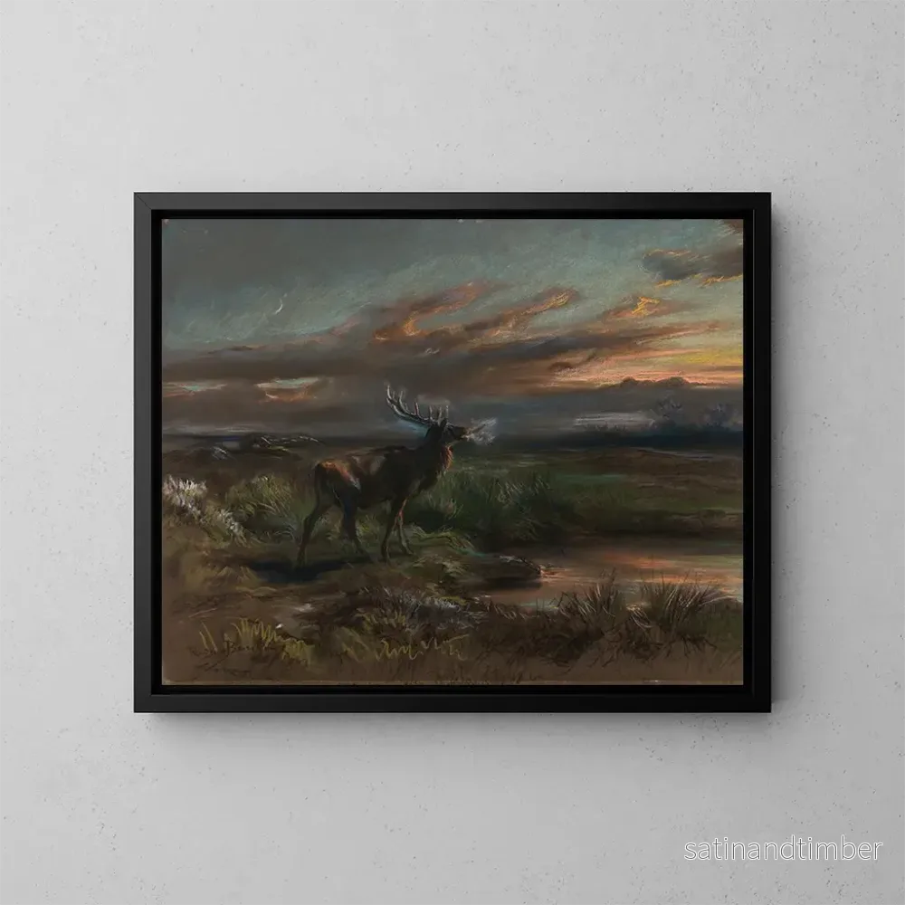 Reproduktion av målningen L'Appel du Cerf - Rosa Bonheur