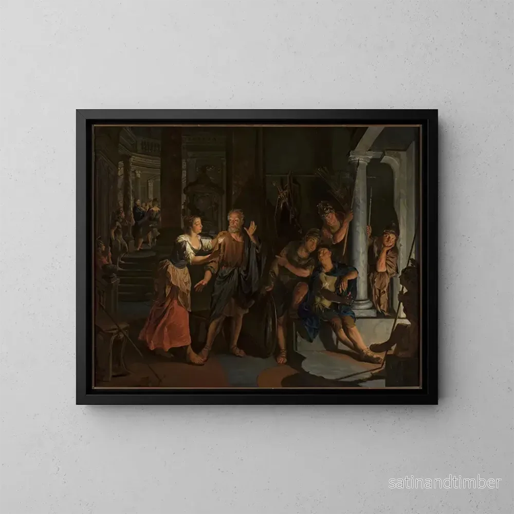 Reproduktion av målningen Le reniement de saint Pierre - Nicolaas Verkolje