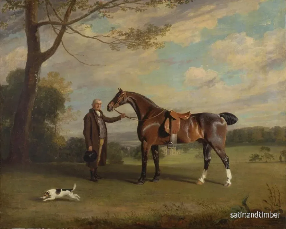 Reproduktion av målningen Le palefrenier du comte de Shrewsbury tenant un cheval de chasse - Henry Bernard Chalon - Bild 2