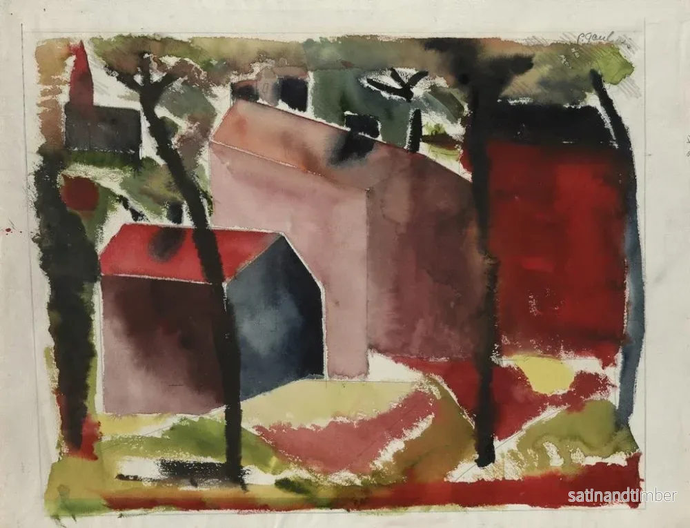 Reproduktion av målningen Hus - Paul Gauguin - Bild 2