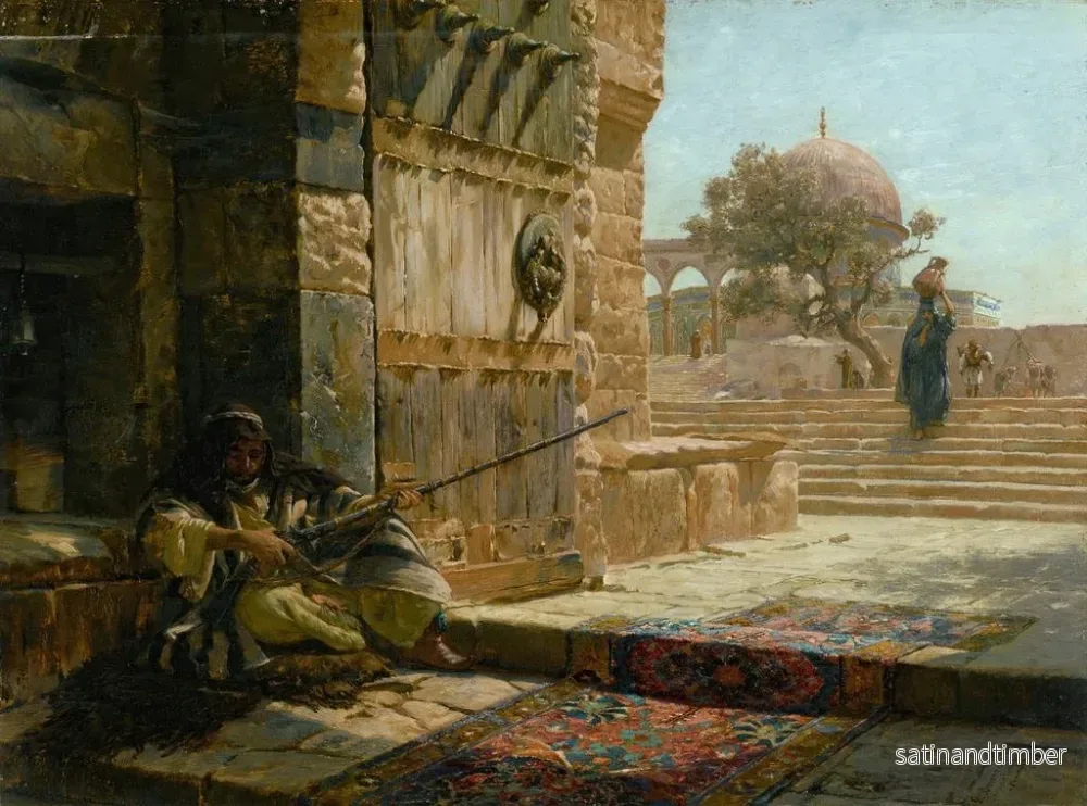 Reproduktion av målningen Sentinelle vid ingången till Mount of Olives i Jerusalem - Gustav Bauernfeind - Bild 2