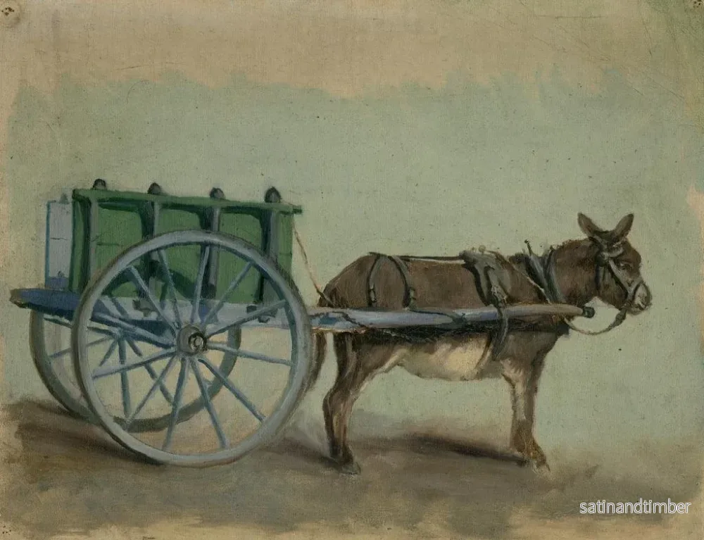 Reproduktion av målningen Harnachements de âne au chariot - Floris Verster - Bild 2