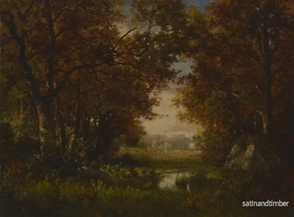 Reproduktion av målningen Scen i Fontainebleau-skogen - Robert Crannell Minor - Bild 2