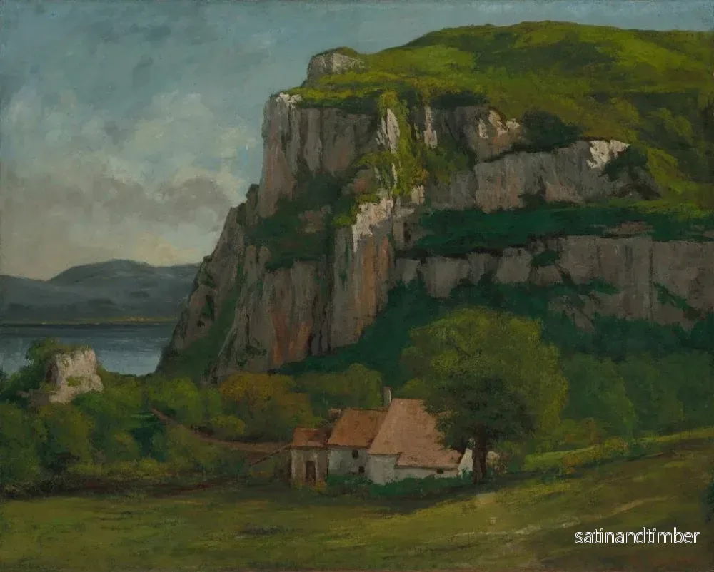 Reproduktion av målningen Le Rocher de Hautepierre - Gustave Courbet - Bild 2