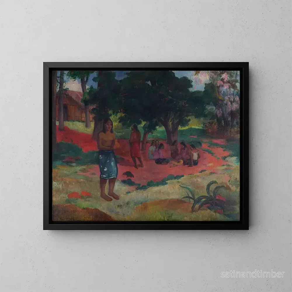 Reproduktion av målningen Mots chuchotés Parau Parau - Paul Gauguin
