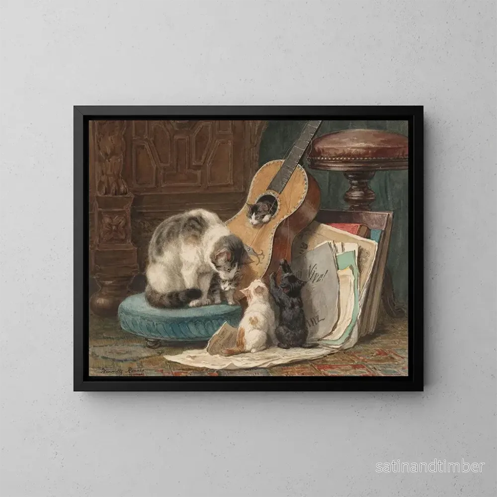Reproduktion av målningen Les Musiciens - Henriette Ronner-Knip