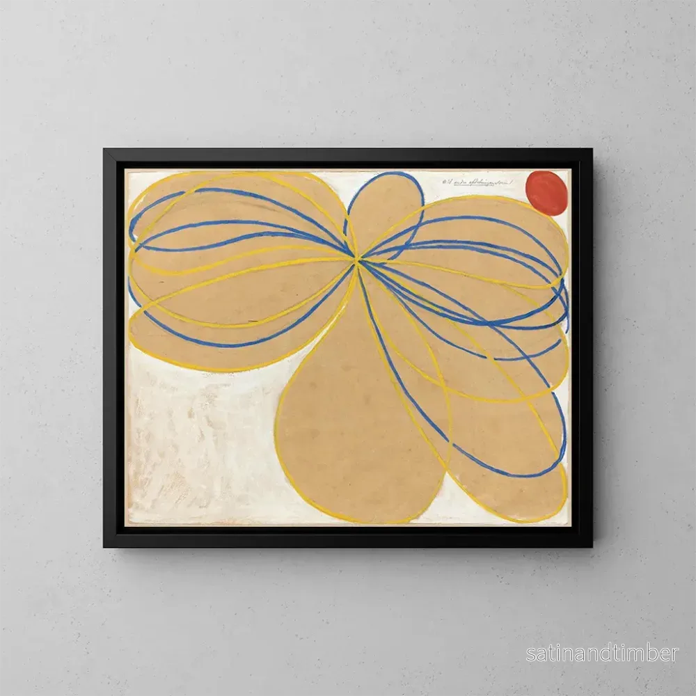 Reproduktion av målningen Låt oss skapa ett vackert konsttryck av "L'étoile à sept pointes n° 1" av Hilma af Klint