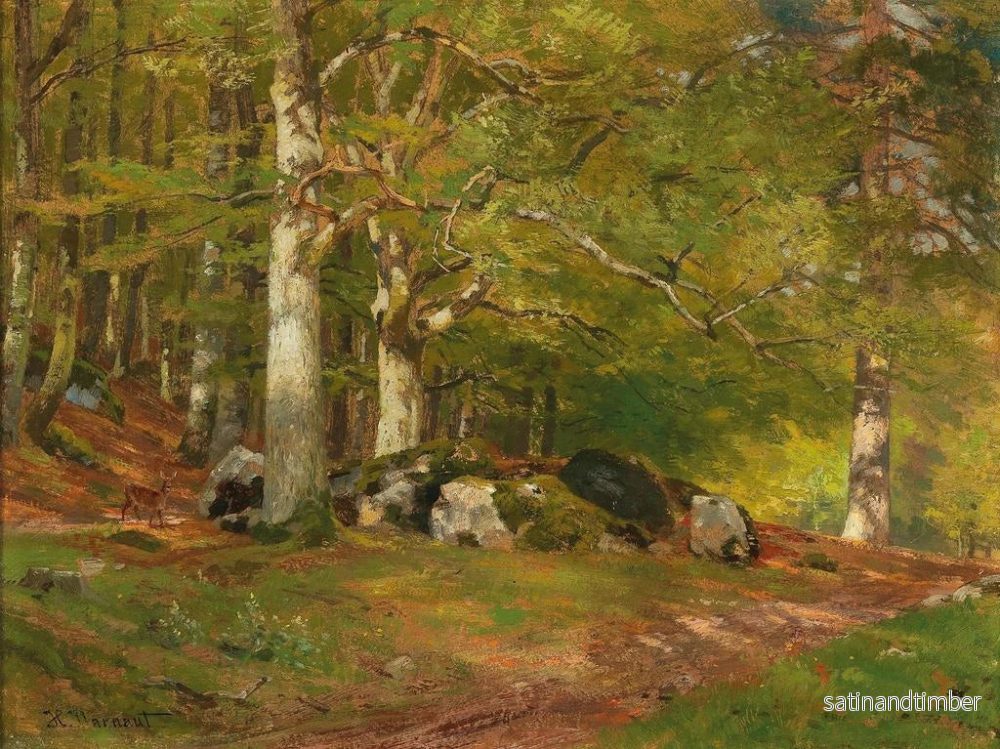 Reproduktion av målningen Scen med skog och rådjur - Hugo Darnaut - Bild 2