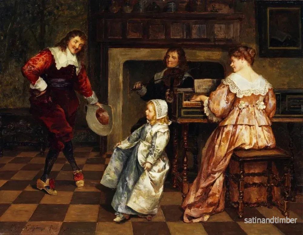 Reproduktion av målningen av fiskarnas kammarmusik - Henry Gillard Glindoni - Bild 2