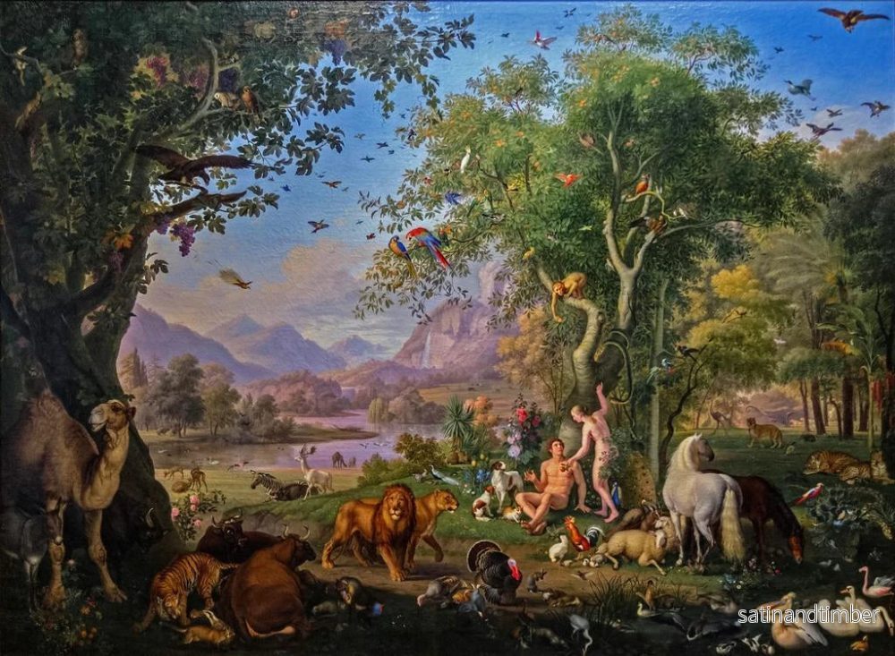 Reproduktion av målningen Adam och Eva i Edens lustgård - Johann Wenzel Peter - Bild 2