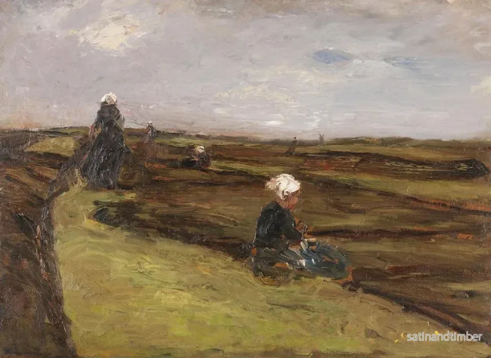 Reproduktion av målningen Les repreneuses de filets - Max Liebermann - Bild 2