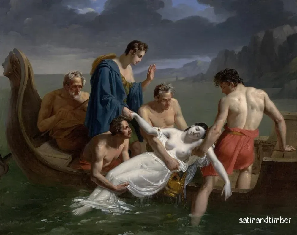 Reproduktion av målningen La Mort de Sappho - Pierre-Augustin Vafflard - Bild 2
