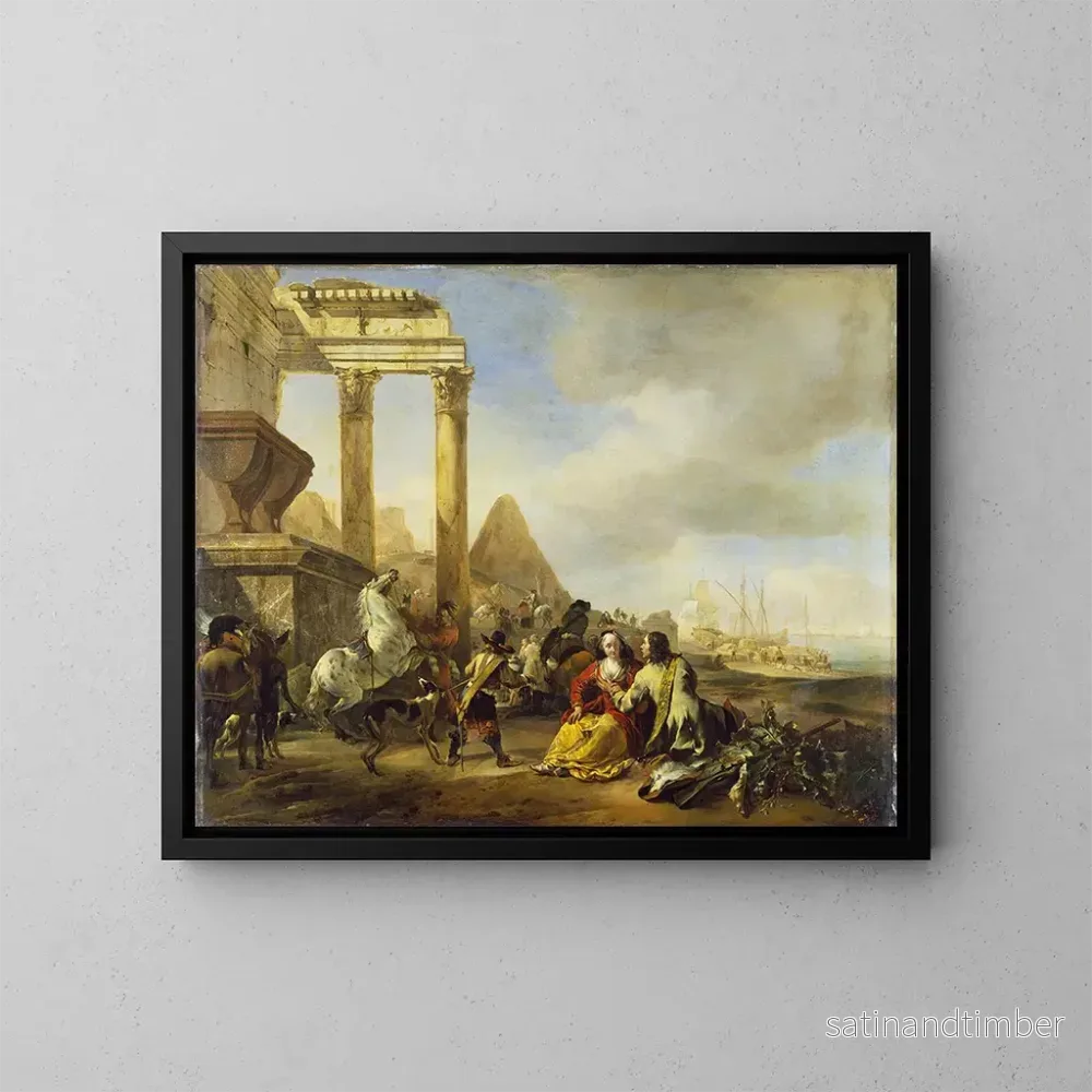 Reproduktion av målningen En kustscen med klassiska ruiner – Jan Baptist Weenix Reproduktion av målningen En kustscen med klassiska ruiner – Jan Baptist Weenix