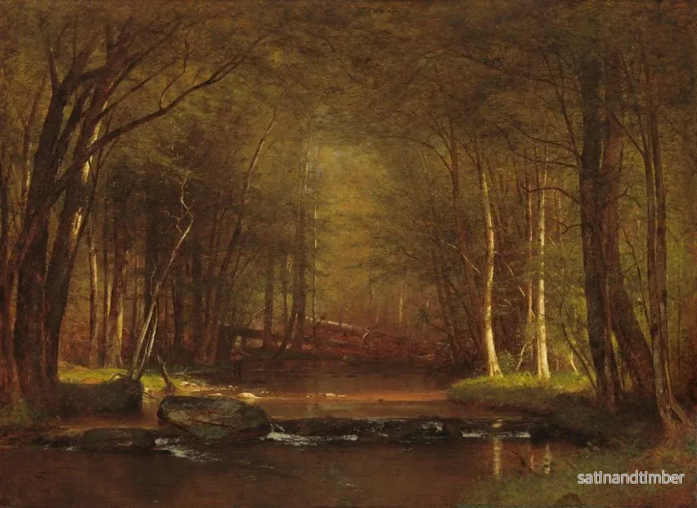 Reproduktion av målningen Ruisseau de truites dans les Catskills - Worthington Whittredge - Bild 2