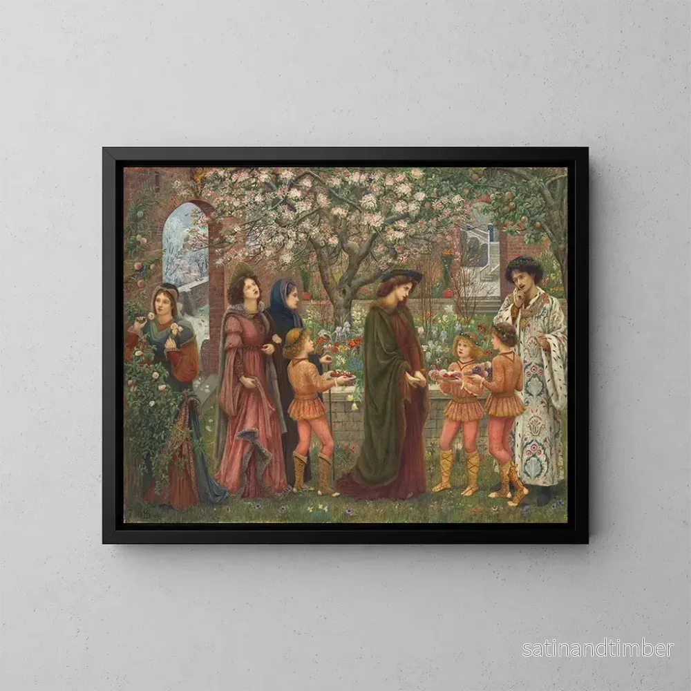 Reproduktion av målningen Le jardin enchanté – Marie Spartali Stillman Reproduktion av målningen Le jardin enchanté – Marie Spartali Stillman