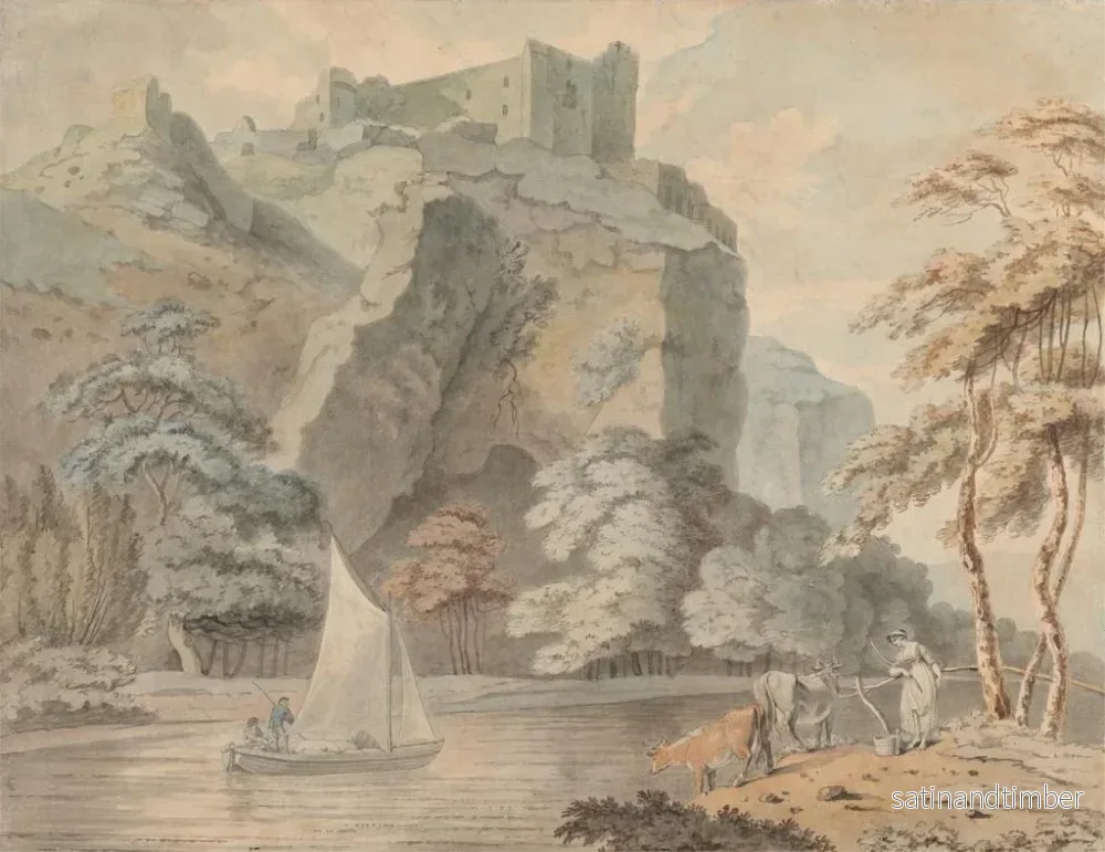 Reproduktion av målningen Château de Carrig Cennen, Carmarthenshire - Révérend John Gardnor - Bild 2
