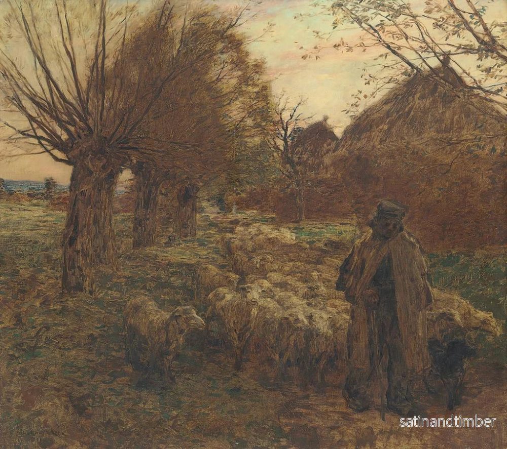 Reproduktion av målningen Le Berger et son troupeau - Léon Augustin Lhermitte - Bild 2