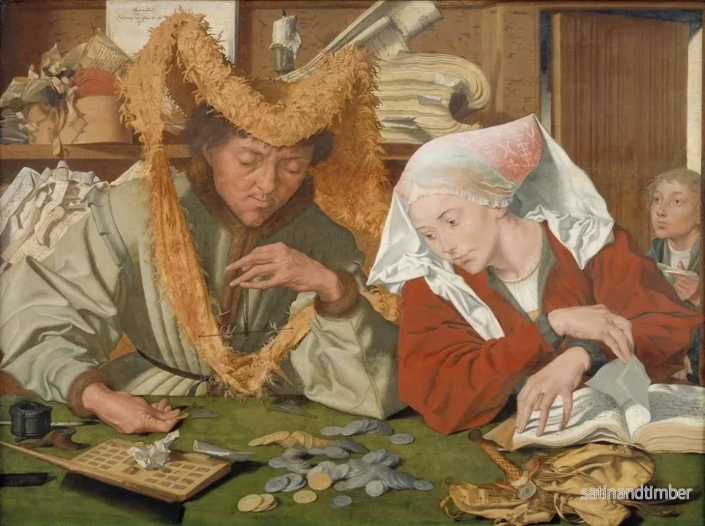 Reproduktion av målningen Le marchand et sa femme - Marinus van Reymerswaele - Bild 2