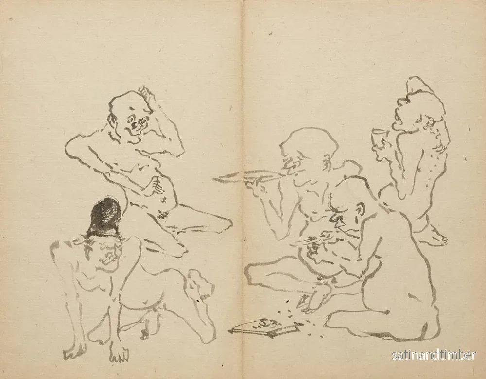 Reproduktion av målningen Fête de la boisson - Kawanabe Kyōsai - Bild 2